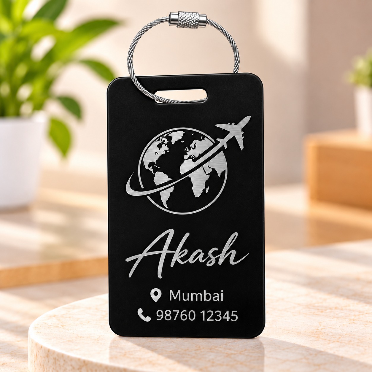 LT4  Metal Luggage Tag